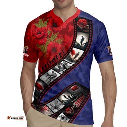 Personalised ANZAC Spirit 1915-2026 Filmstrip Tribute Rugby Jersey Lest We Forget 25 April LT9