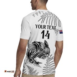 Custom New Zealand Kiwi Football Rugby Jersey Aotearoa Silver Fern LT14