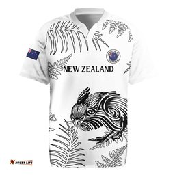 Custom New Zealand Kiwi Football Rugby Jersey Aotearoa Silver Fern LT14