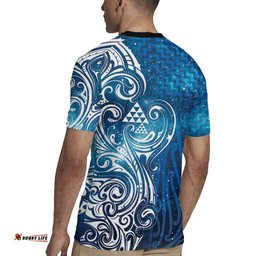 Matariki Galaxy Rugby Jersey Maori Taniko Pattern LT9