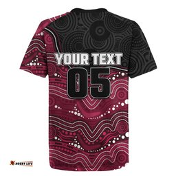 Custom Sea Eagles Rugby Jersey Bird Mascot With Aboriginal Indigenous DT05