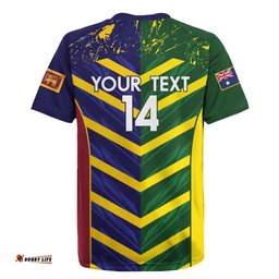 Custom Sri Lanka And Australia Cricket Rugby Jersey 2025 The Lions Baggy Greens Together LT14