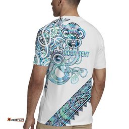 Kahui Whetu Paua shell Kowhaiwhai Taniko Personalised Rugby Jersey Taniwha Maori Tribal Style LT9
