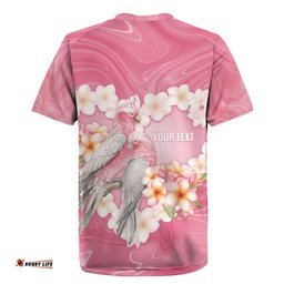 Personalised Pink Galah Australia Valentine's Day Rugby Jersey I Love You With All My Heart LT14