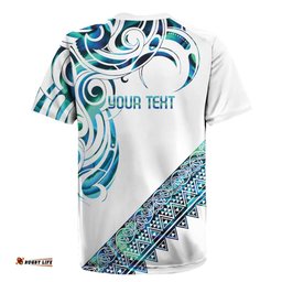 Kahui Whetu Paua shell Kowhaiwhai Taniko Personalised Rugby Jersey Turtle Tattoo Maori Tribal Style LT9