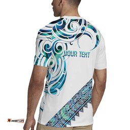 Kahui Whetu Paua shell Kowhaiwhai Taniko Personalised Rugby Jersey Turtle Tattoo Maori Tribal Style LT9
