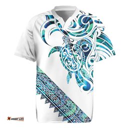 Kahui Whetu Paua shell Kowhaiwhai Taniko Personalised Rugby Jersey Turtle Tattoo Maori Tribal Style LT9