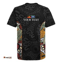 Personalised NAIDOC Deadly 50 Years Rugby Jersey Minimalist Aboriginal Art LT9