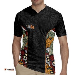 Personalised NAIDOC Deadly 50 Years Rugby Jersey Minimalist Aboriginal Art LT9