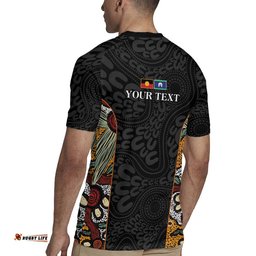 Personalised NAIDOC Deadly 50 Years Rugby Jersey Minimalist Aboriginal Art LT9