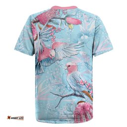 Galah Birds Australia Baby Blue & Pink Rugby Jersey LT7