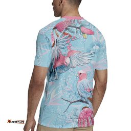 Galah Birds Australia Baby Blue & Pink Rugby Jersey LT7