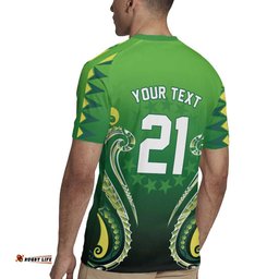 Custom Rugby Cook Islands Avaiki Rugby Jersey Green Kuki Airani Tribal Maori Inspired LT9