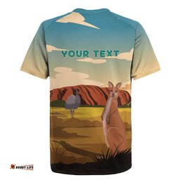 Australia Personalized Rugby Jersey Uluru Scenery LT7