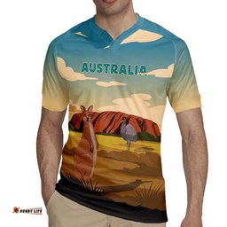 Australia Personalized Rugby Jersey Uluru Scenery LT7