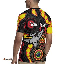 Essendon Bombers NAIDOC Week 2026 Personalised Rugby Jersey 50 Years of Deadly Aboriginal Art LT14