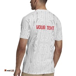 New Zealand Maori Heart Tribal Personalised Rugby Jersey Polynesian Patterns LT9