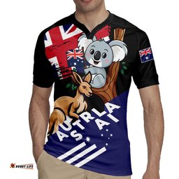 Personalised Australia Kangaroo Koala Together Rugby Jersey Special Edition LT01