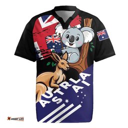 Personalised Australia Kangaroo Koala Together Rugby Jersey Special Edition LT01