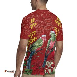 Merry Chrissie Australia King Parrots Rugby Jersey Aboriginal Art LT7