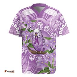 Epilepsy Awareness Budgerigar Australia Rugby Jersey Budgie Purple Ribbon Boronia Aboriginal LT14