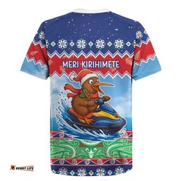 New Zealand Christmas Rugby Jersey Funny Jet Ride Kiwi Xmas LT05