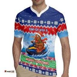 New Zealand Christmas Rugby Jersey Funny Jet Ride Kiwi Xmas LT05