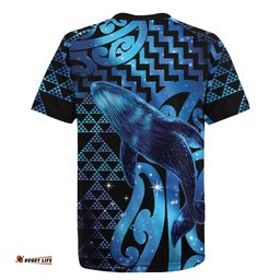 Humpback Whale Matariki New Zealand Rugby Jersey NZ Maori Paikea Poutama Luxury Blue LT14