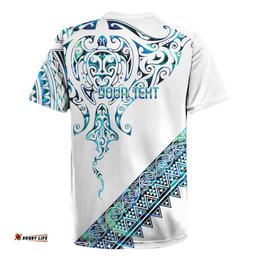 Kahui Whetu Paua shell Kowhaiwhai Taniko Personalised Rugby Jersey Manta Ray Shark-Turtle Maori Tribal Style LT9