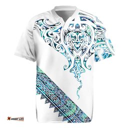 Kahui Whetu Paua shell Kowhaiwhai Taniko Personalised Rugby Jersey Manta Ray Shark-Turtle Maori Tribal Style LT9