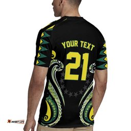 Custom Rugby Cook Islands Avaiki Rugby Jersey Black Kuki Airani Tribal Maori Inspired LT9
