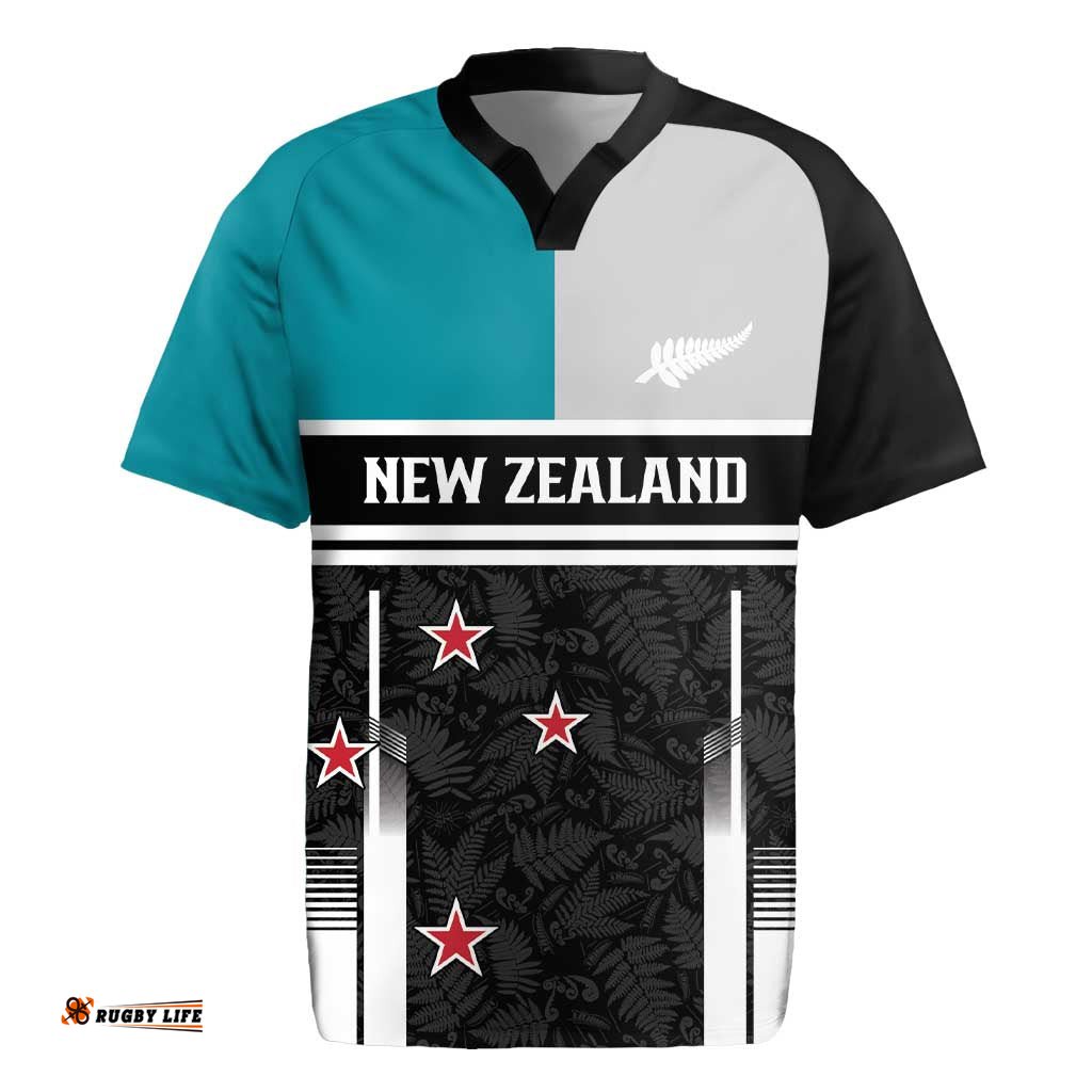 Custom NZ Cricket Pride Rugby Jersey Silver Fern Fan Supporter Apparel LT9