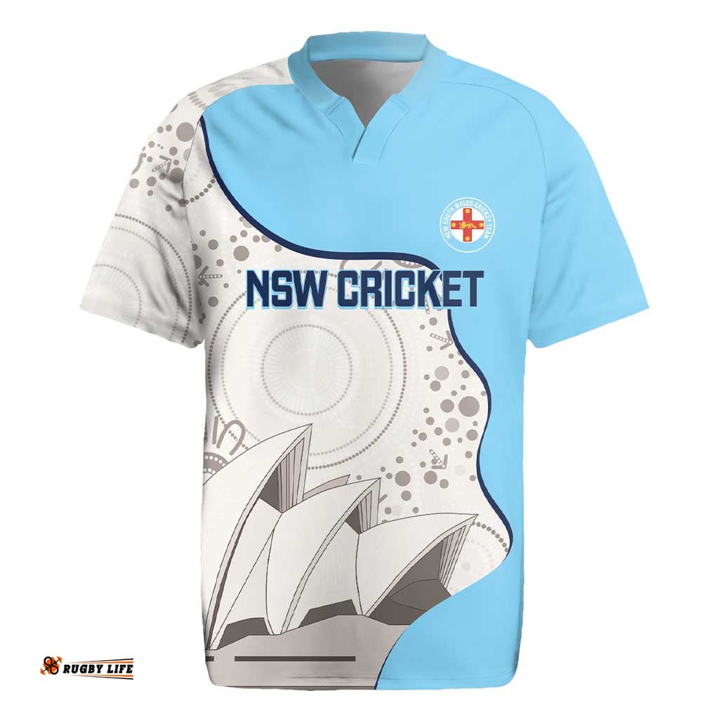 Custom New South Wales Cricket Rugby Jersey Go NSW - Aboriginal Art LT14