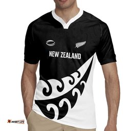 Custom NZ Rugby Rugby Jersey Koru and Silver Fern Sporty Style LT03