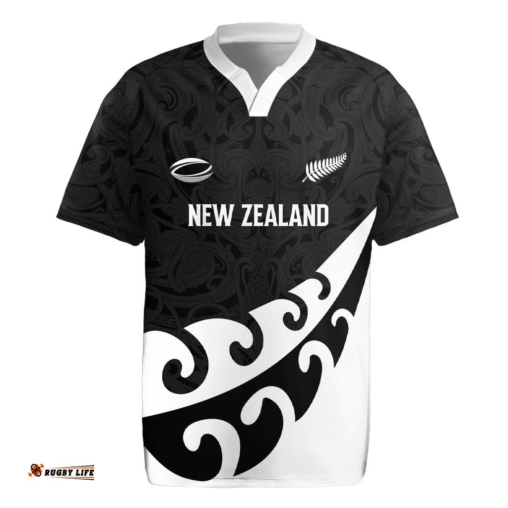 Custom NZ Rugby Rugby Jersey Koru and Silver Fern Sporty Style LT03