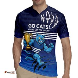 Personalised Geelong Pride Rugby Jersey Claws Out for Glory LT9