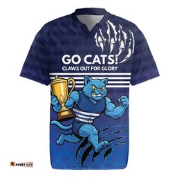 Personalised Geelong Pride Rugby Jersey Claws Out for Glory LT9