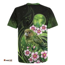 New Zealand Aotearoa Kakapo Rugby Jersey Maori Pattern With Manuka Galaxy Style LT05