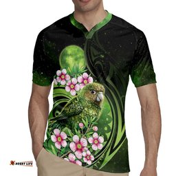 New Zealand Aotearoa Kakapo Rugby Jersey Maori Pattern With Manuka Galaxy Style LT05
