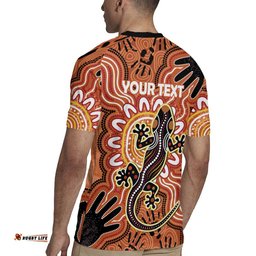 Personalised Australia Lizard NAIDOC Week 2026 Rugby Jersey 50 Years of Deadly Aboriginal Art LT14