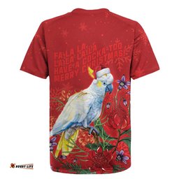 Merry Cocka-mas Rugby Jersey Australia Christmas Red Art LT9