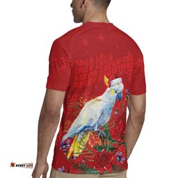 Merry Cocka-mas Rugby Jersey Australia Christmas Red Art LT9