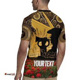 Personalised Australia Matildas ANZAC Day Rugby Jersey Last Post Poppy Lest We Forget LT14