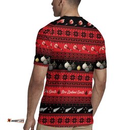 New Zealand Darts Christmas Rugby Jersey Merry Xmas Aotearoa Maori Red LT14
