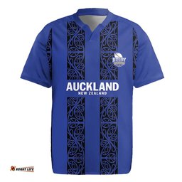 Custom Oceania Football NZ Auckland Rugby Jersey Maori Tribal Pattern LT9