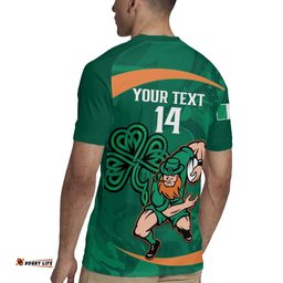 Custom Ireland Rugby Sevens Rugby Jersey Go Champions Irish Shamrock LT14