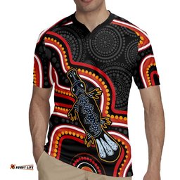 Indigenous Platypus Australia Rugby Jersey Australian Aboriginal Art Proud LT14