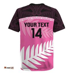 Custom New Zealand Aotearoa Cricket Rugby Jersey Go White Silver Fern LT14