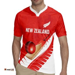 Custom New Zealand Cricket Rugby Jersey Kiwi Birds Haka Dance Red Fern Sporty Style LT03