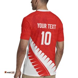 Custom New Zealand Cricket Rugby Jersey Kiwi Birds Haka Dance Red Fern Sporty Style LT03